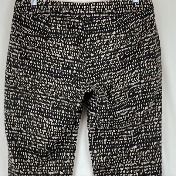 Loft Black & Tan Print Career Office Academia Ankle Pant NWOT Size 2 - Picture 5 of 9
